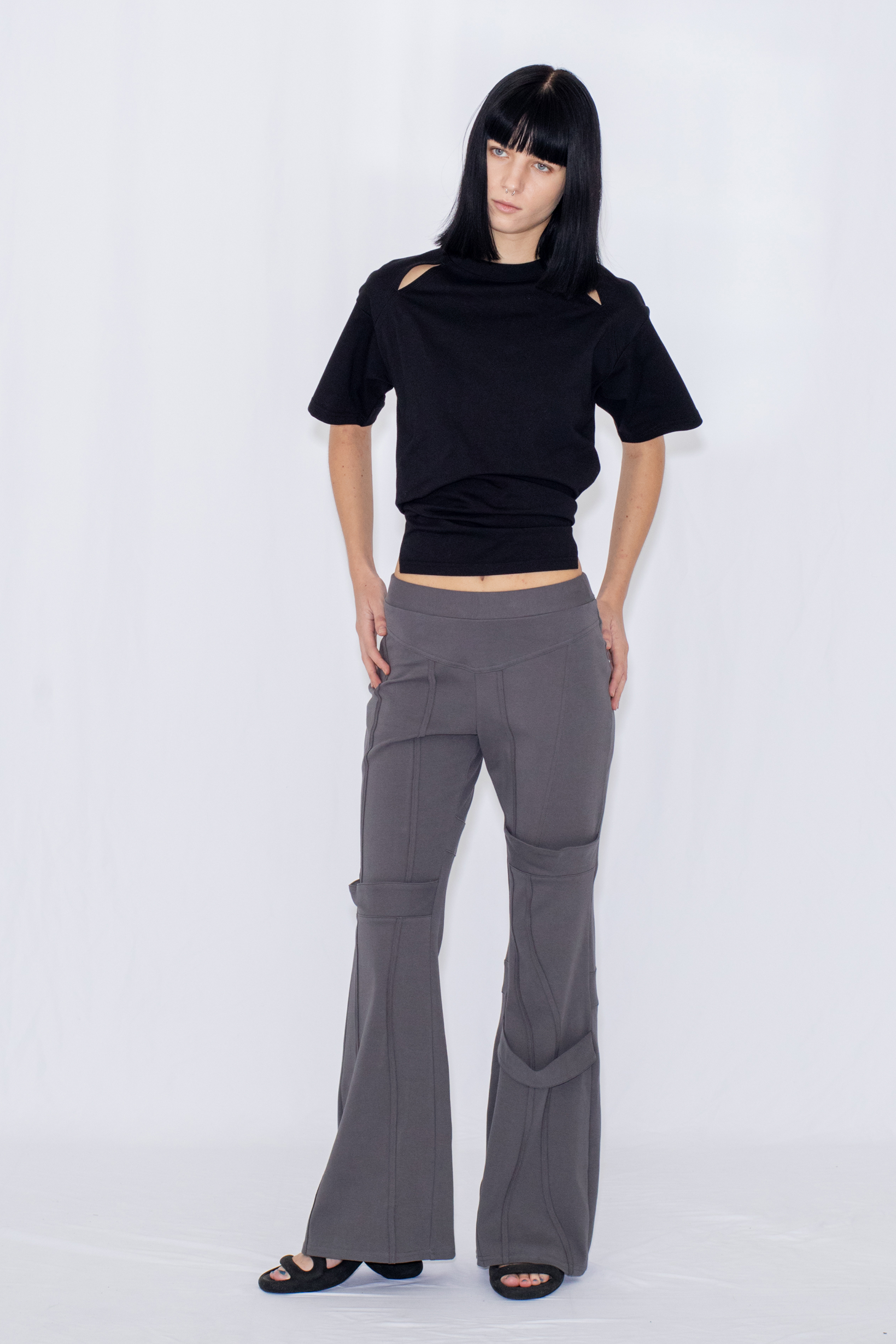 SWITCHING JERSEY PANTS / GRAY
