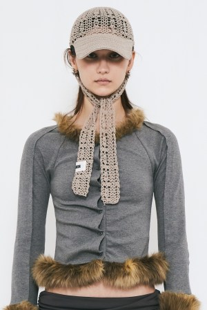 OPEN KNIT CAP / BEIGE