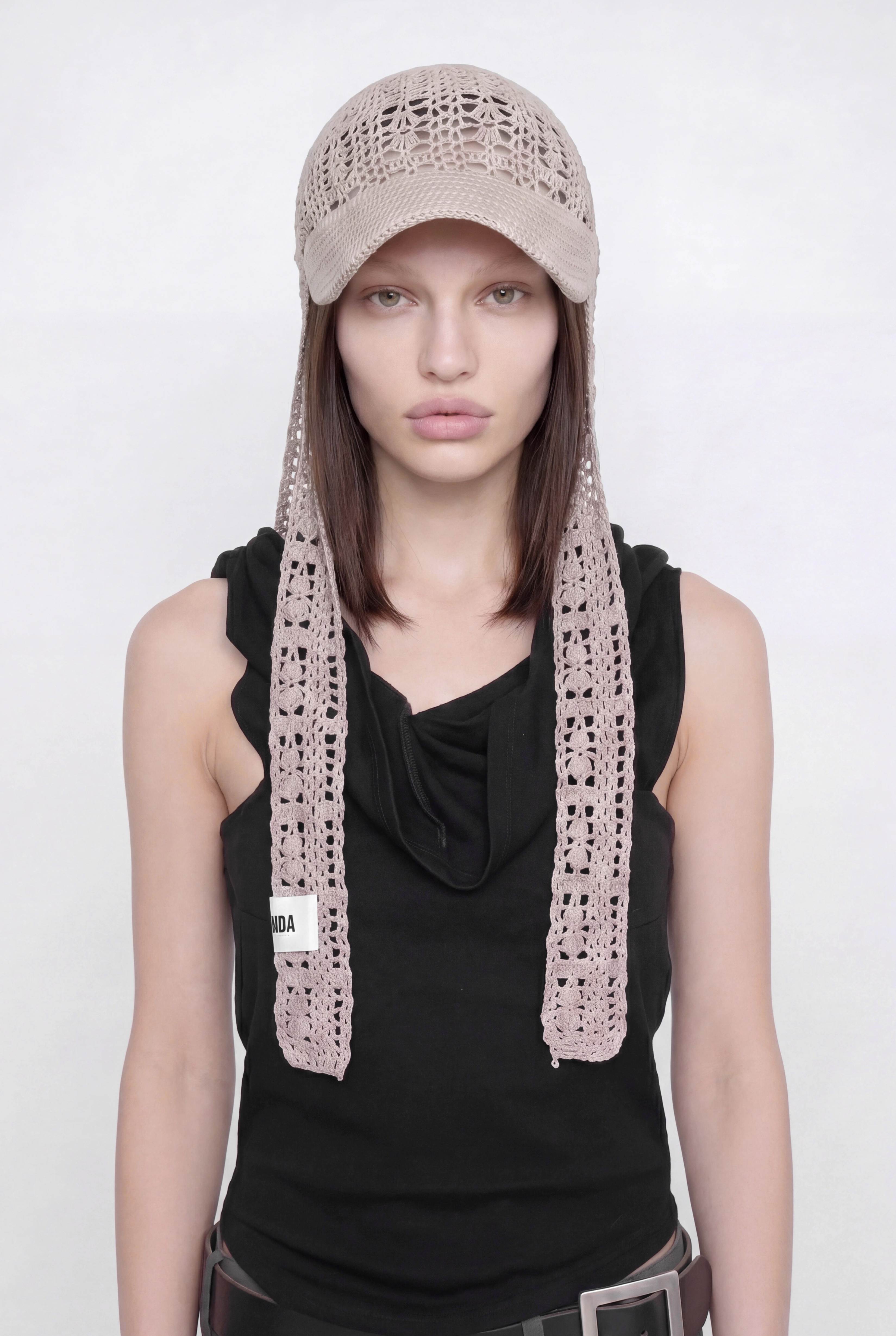 OPEN KNIT CAP / BEIGE