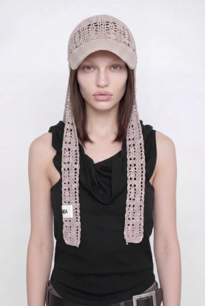 OPEN KNIT CAP / BEIGE