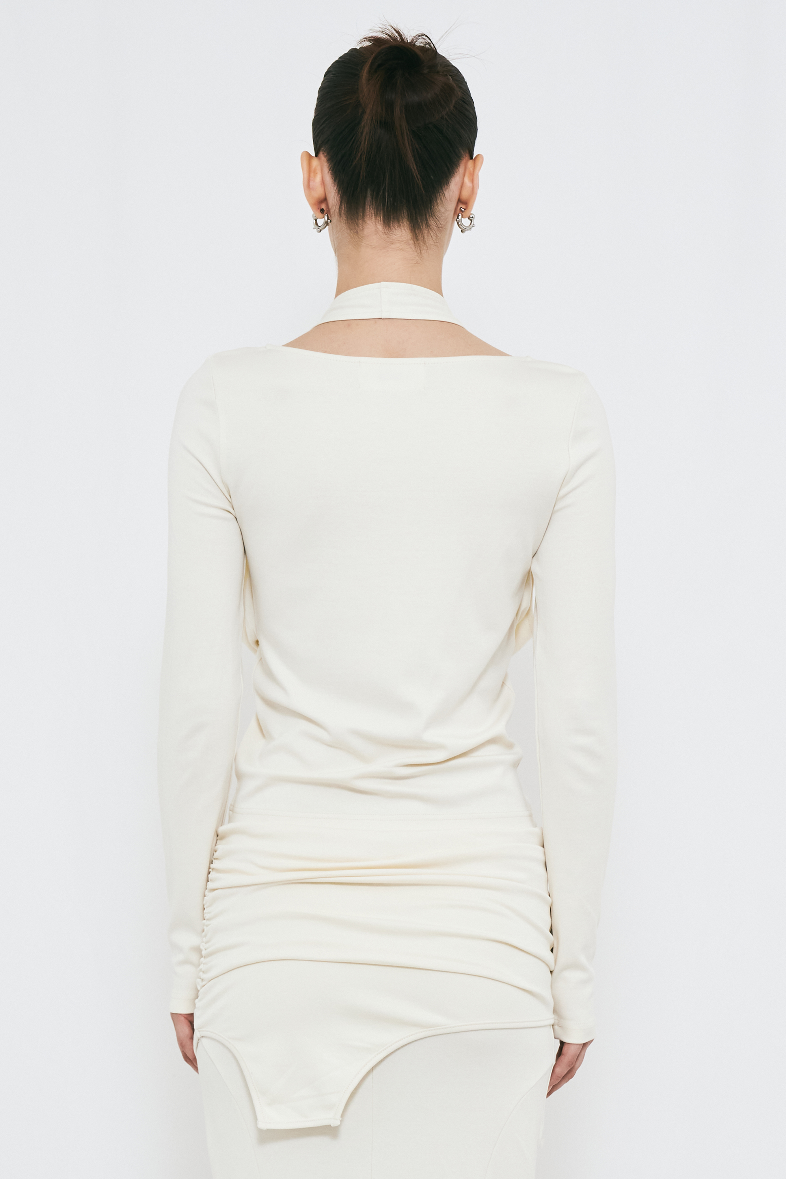 2WAY DRAPE LONG SLEEVE / IVORY