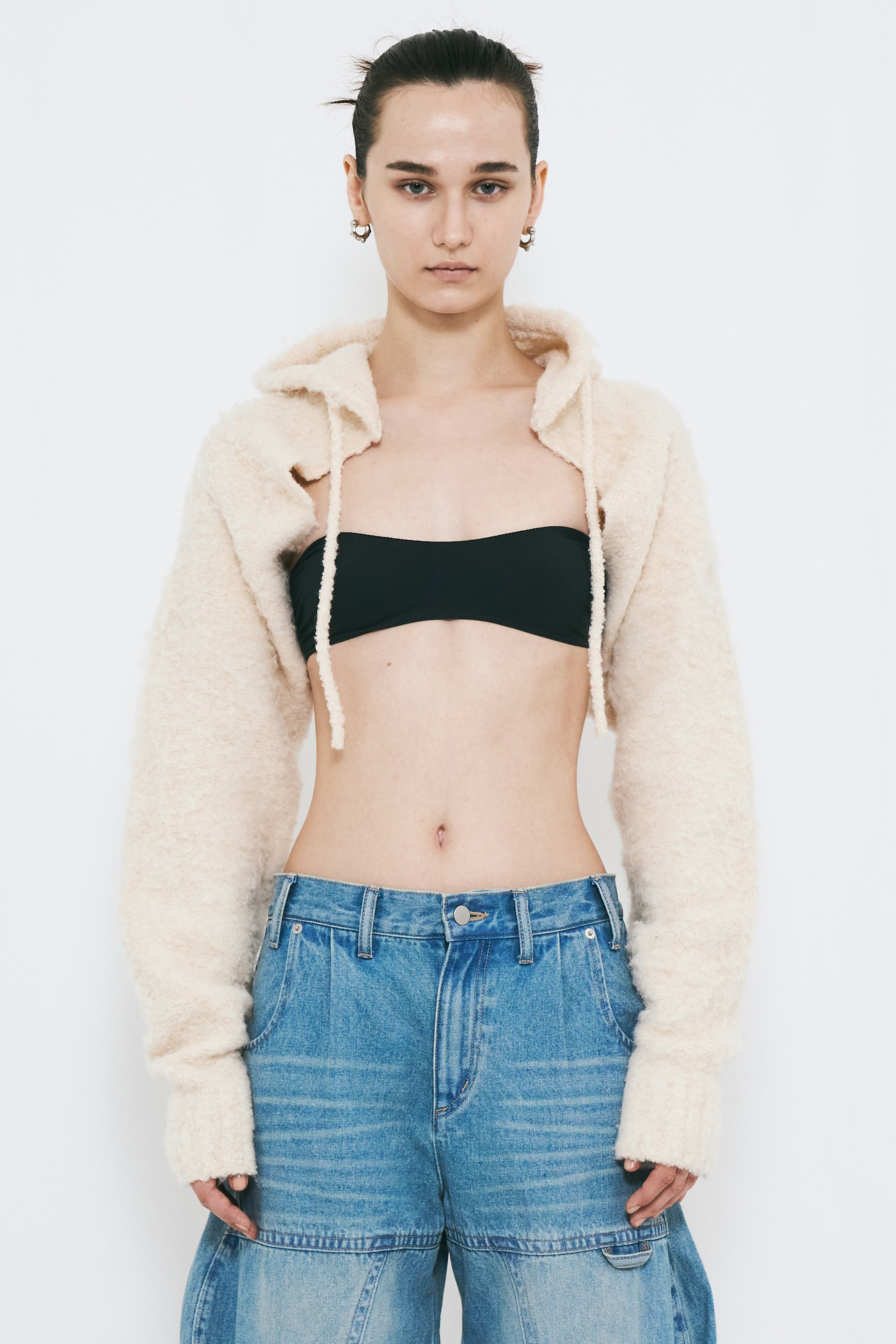 MUFFLER KNIT CARDIGAN / IVORY