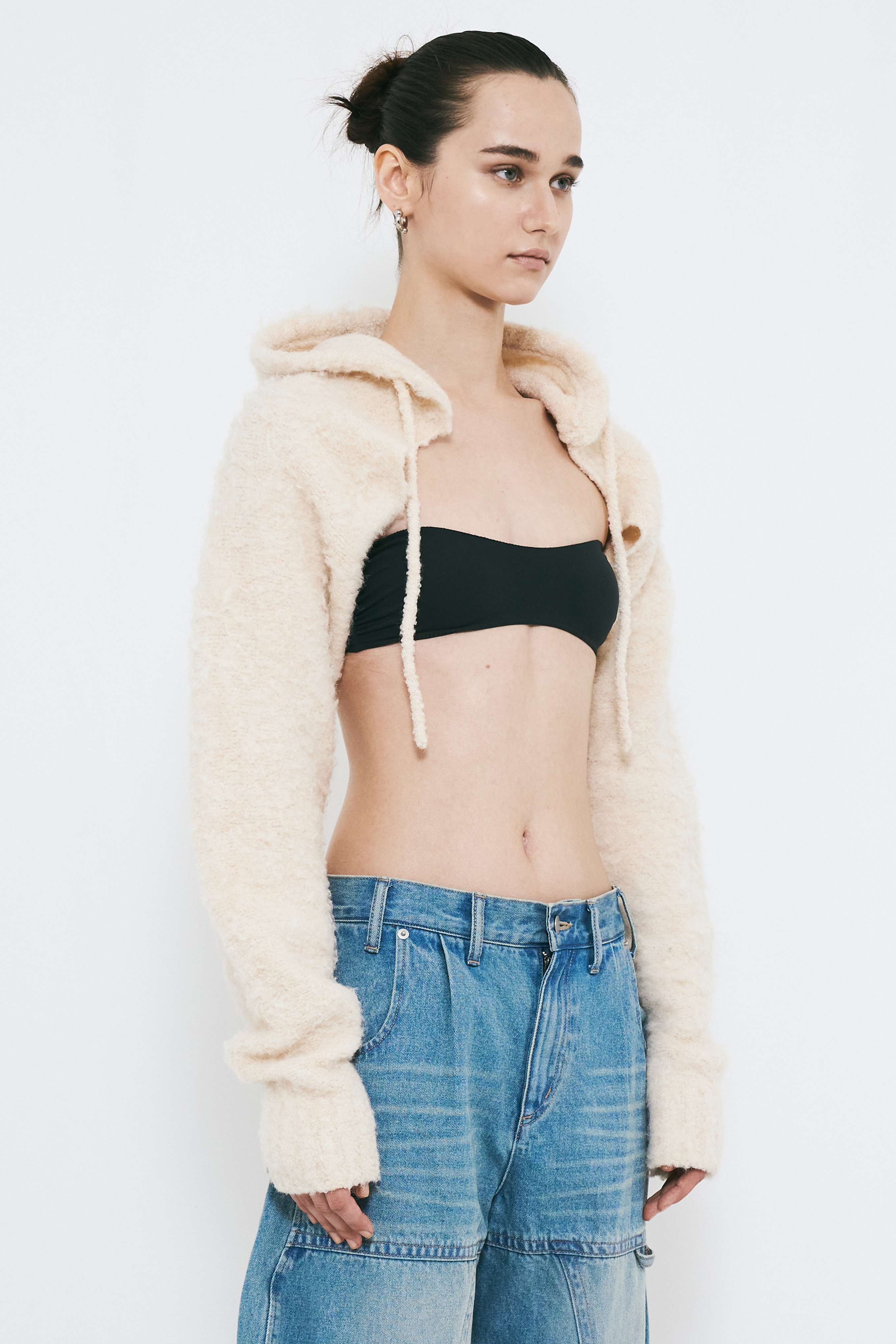 MUFFLER KNIT CARDIGAN / IVORY