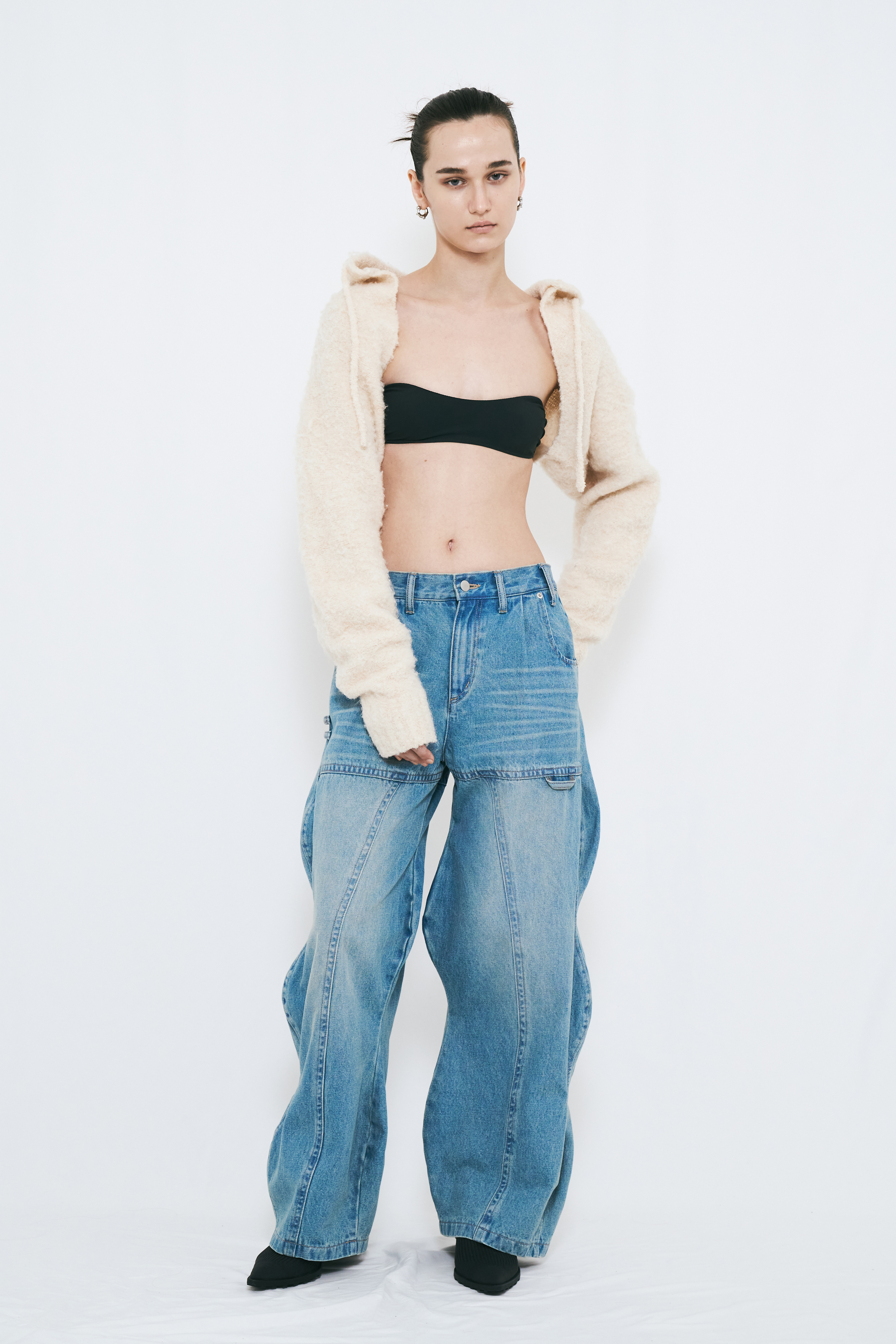 MUFFLER KNIT CARDIGAN / IVORY