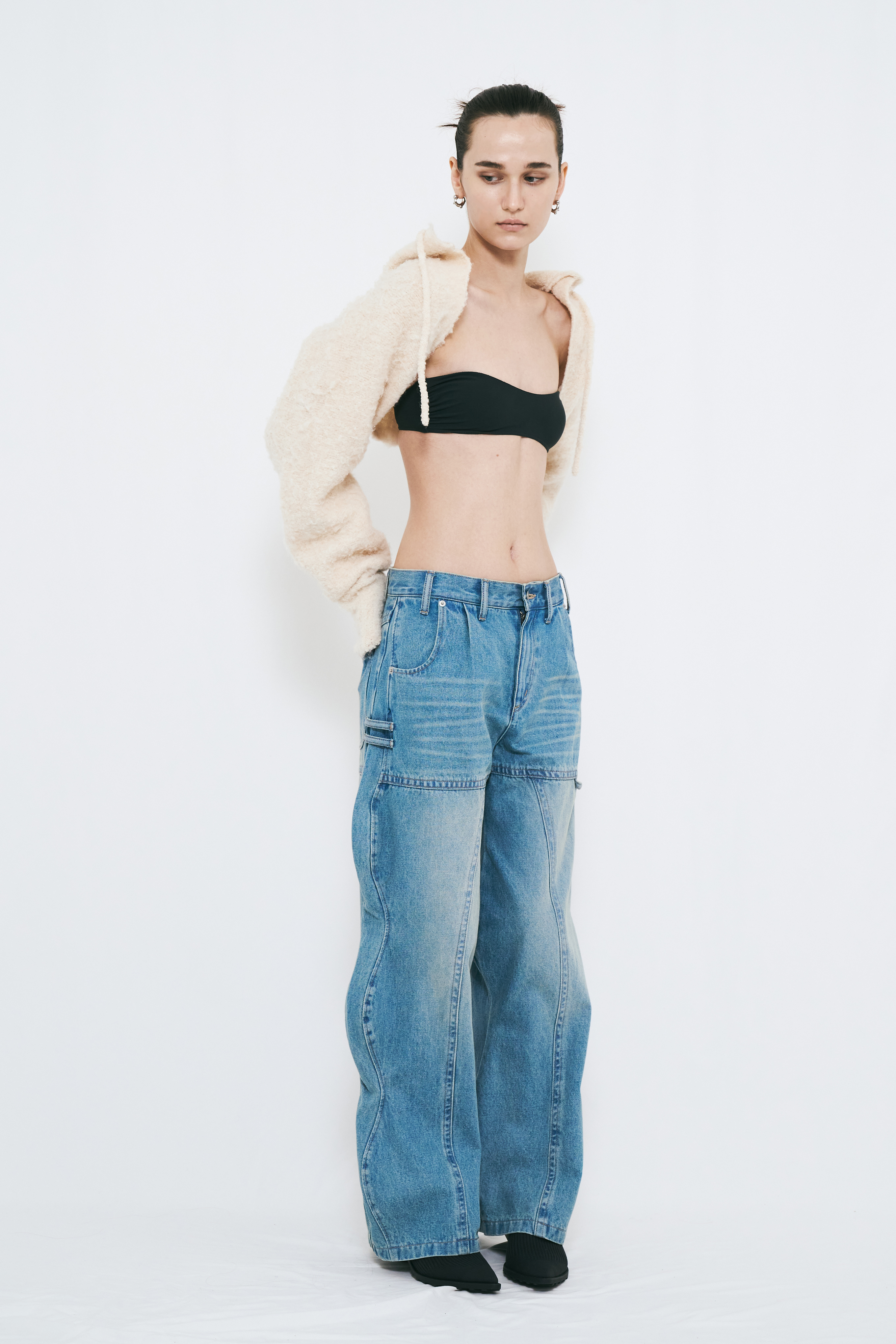 MUFFLER KNIT CARDIGAN / IVORY
