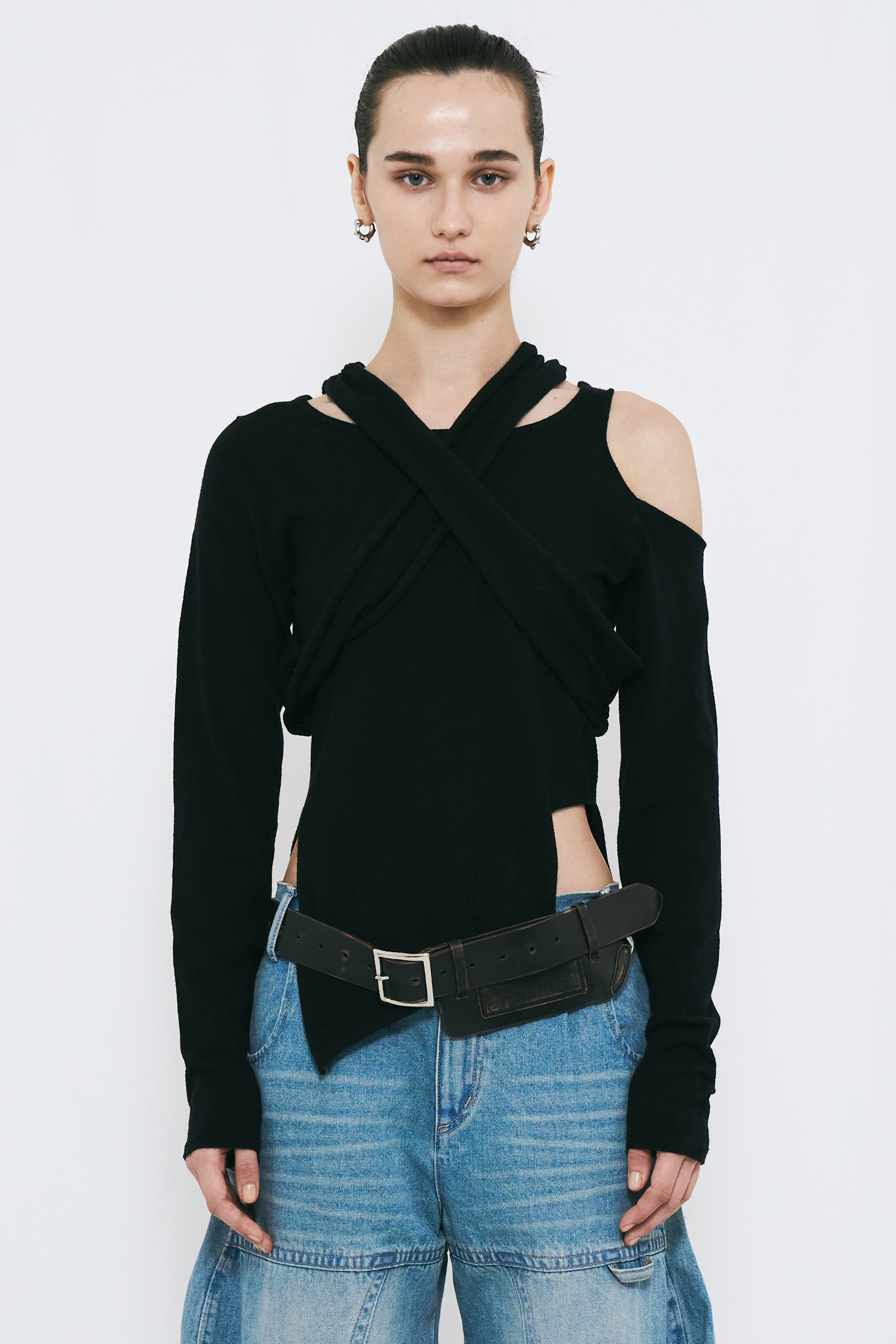 【PRE ORDER】MULTI WAY KNIT TOP / BLACK