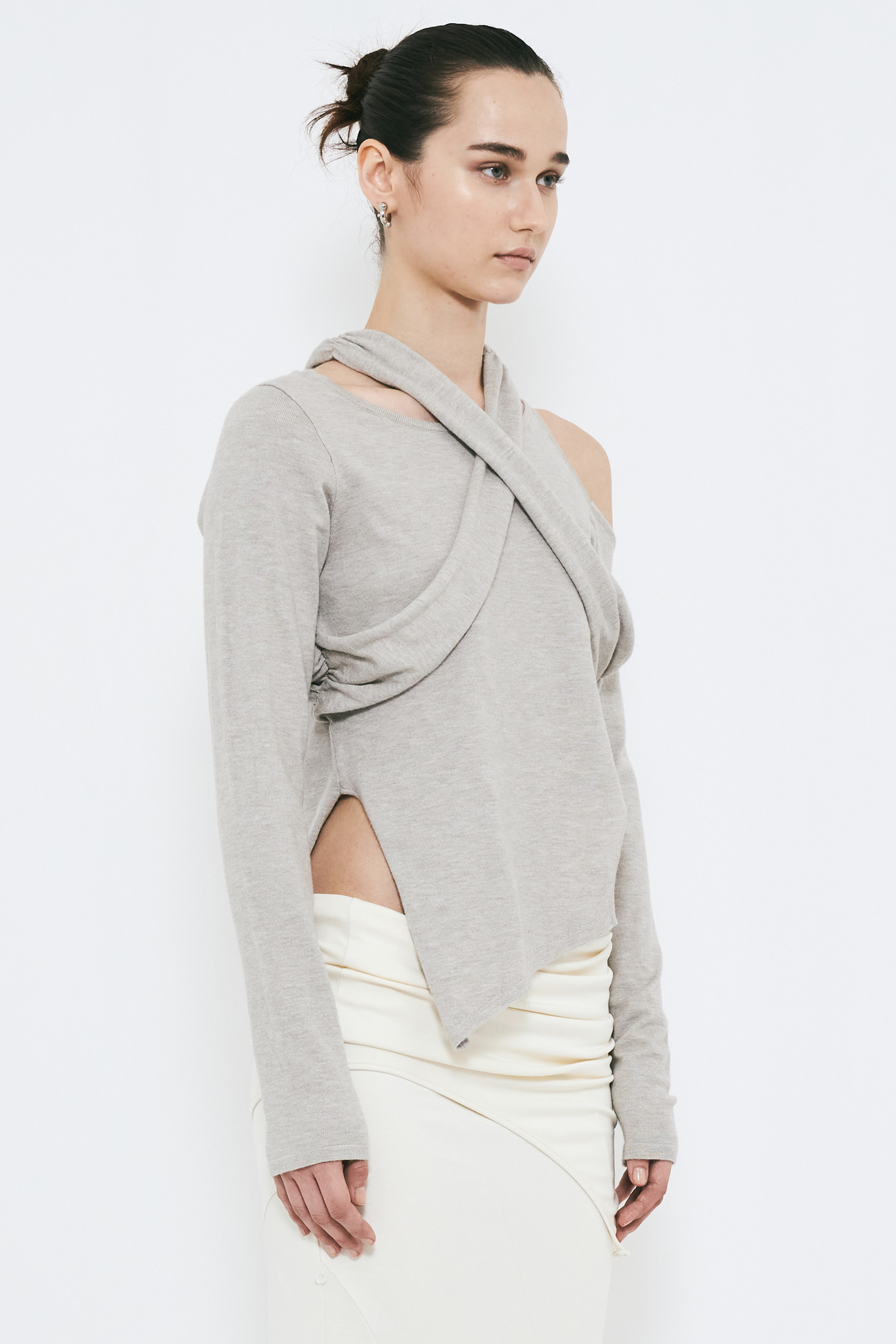 【PRE ORDER】MULTI WAY KNIT TOP / GRAY