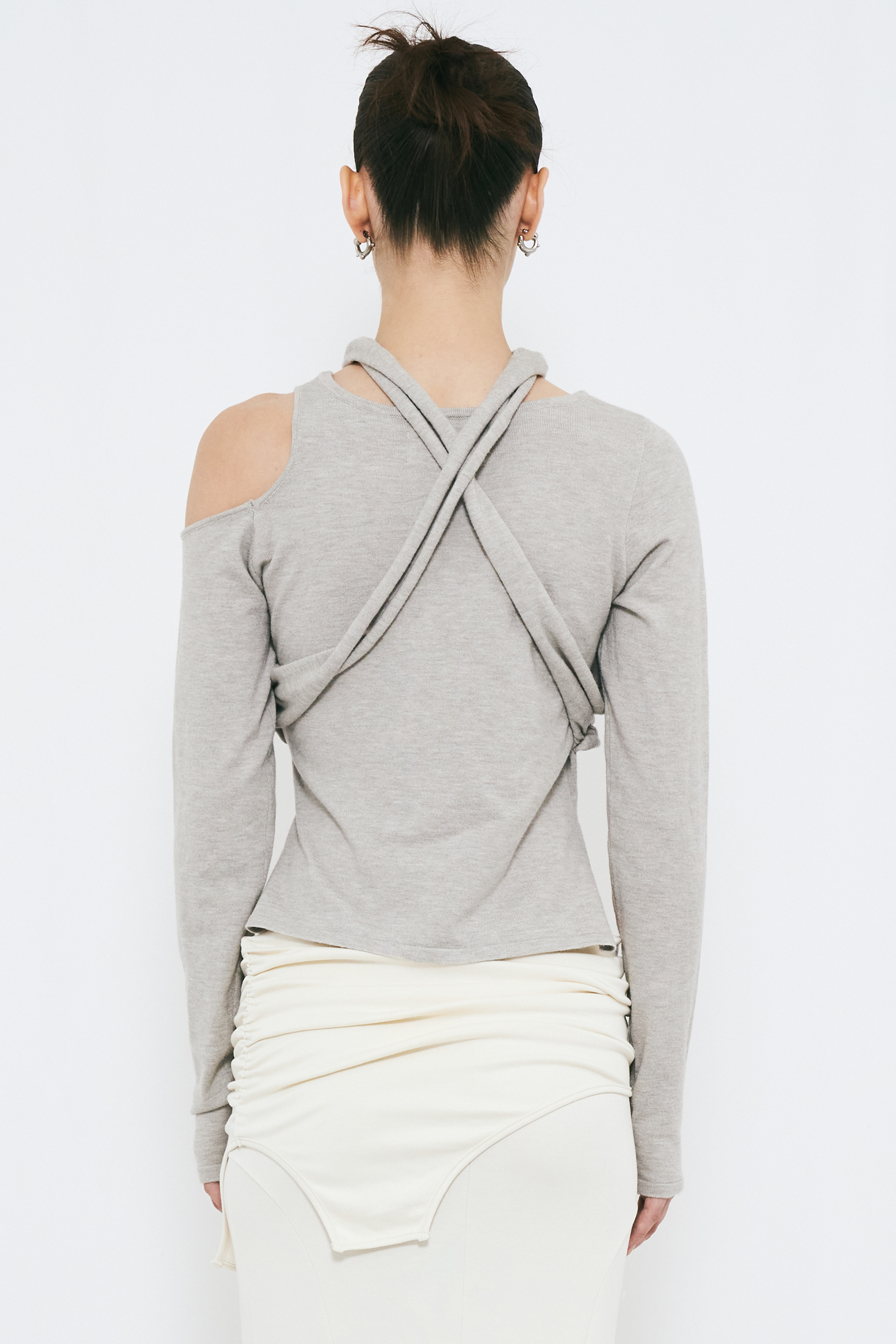 【PRE ORDER】MULTI WAY KNIT TOP / GRAY