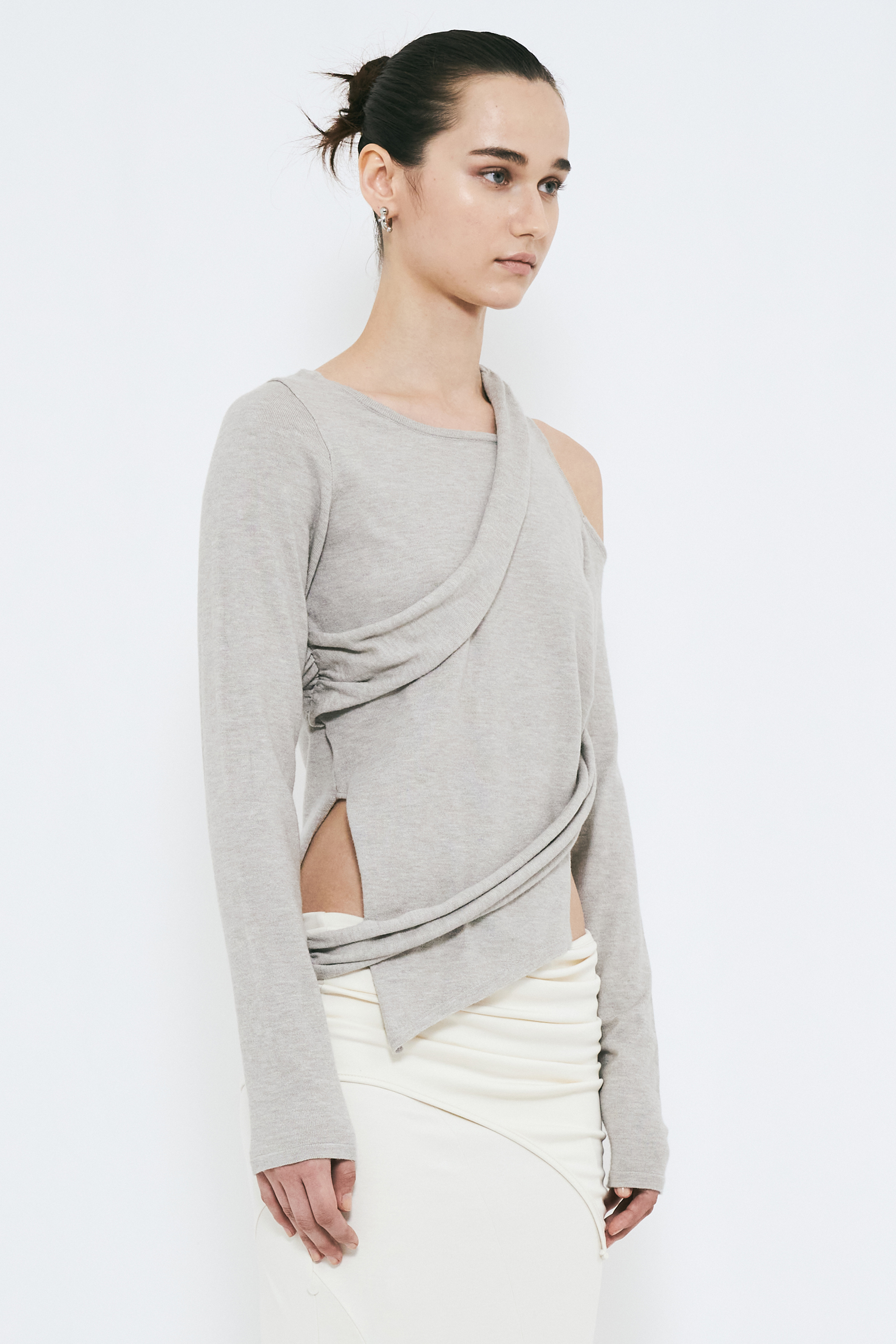 【PRE ORDER】MULTI WAY KNIT TOP / GRAY