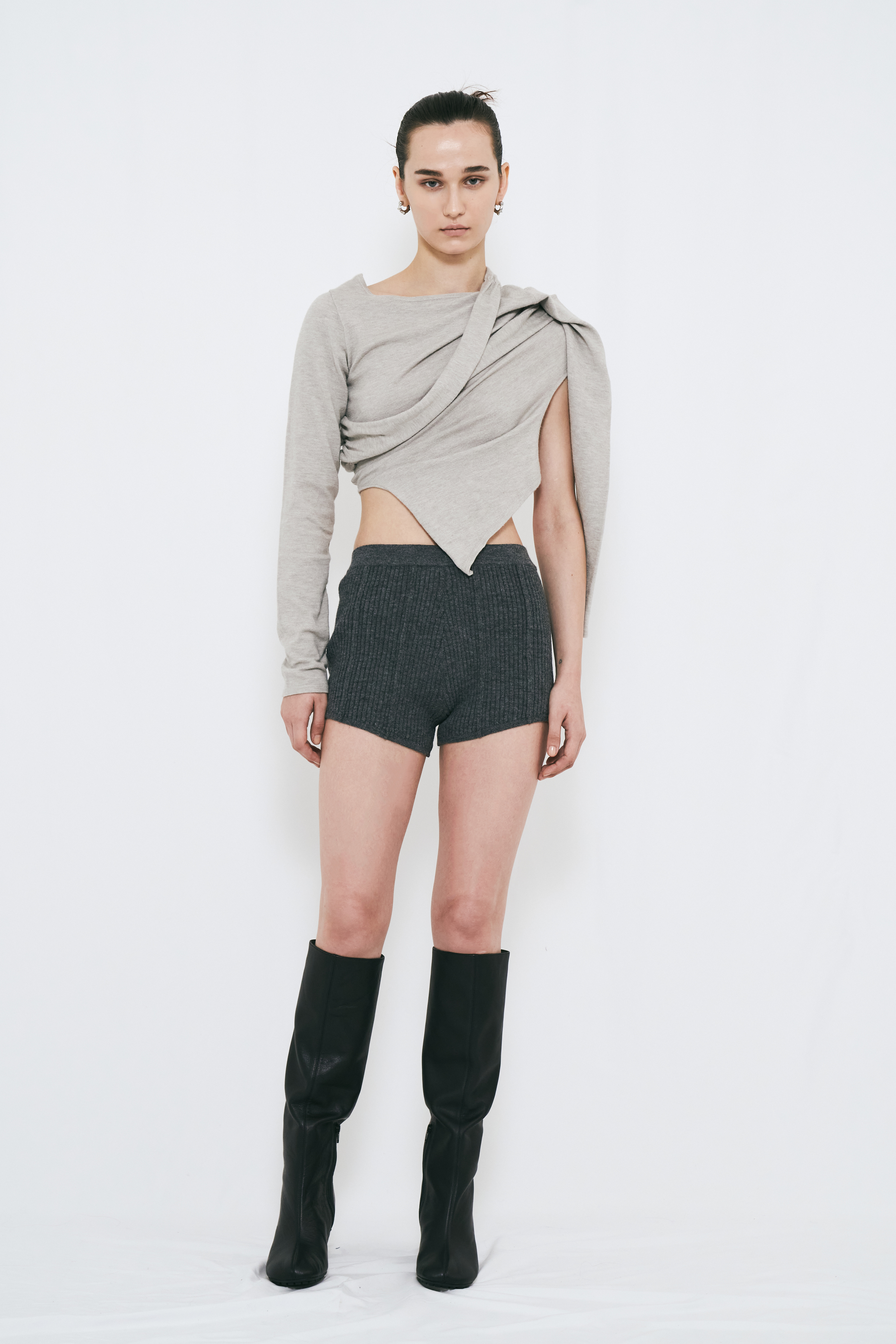 【PRE ORDER】MULTI WAY KNIT TOP / GRAY