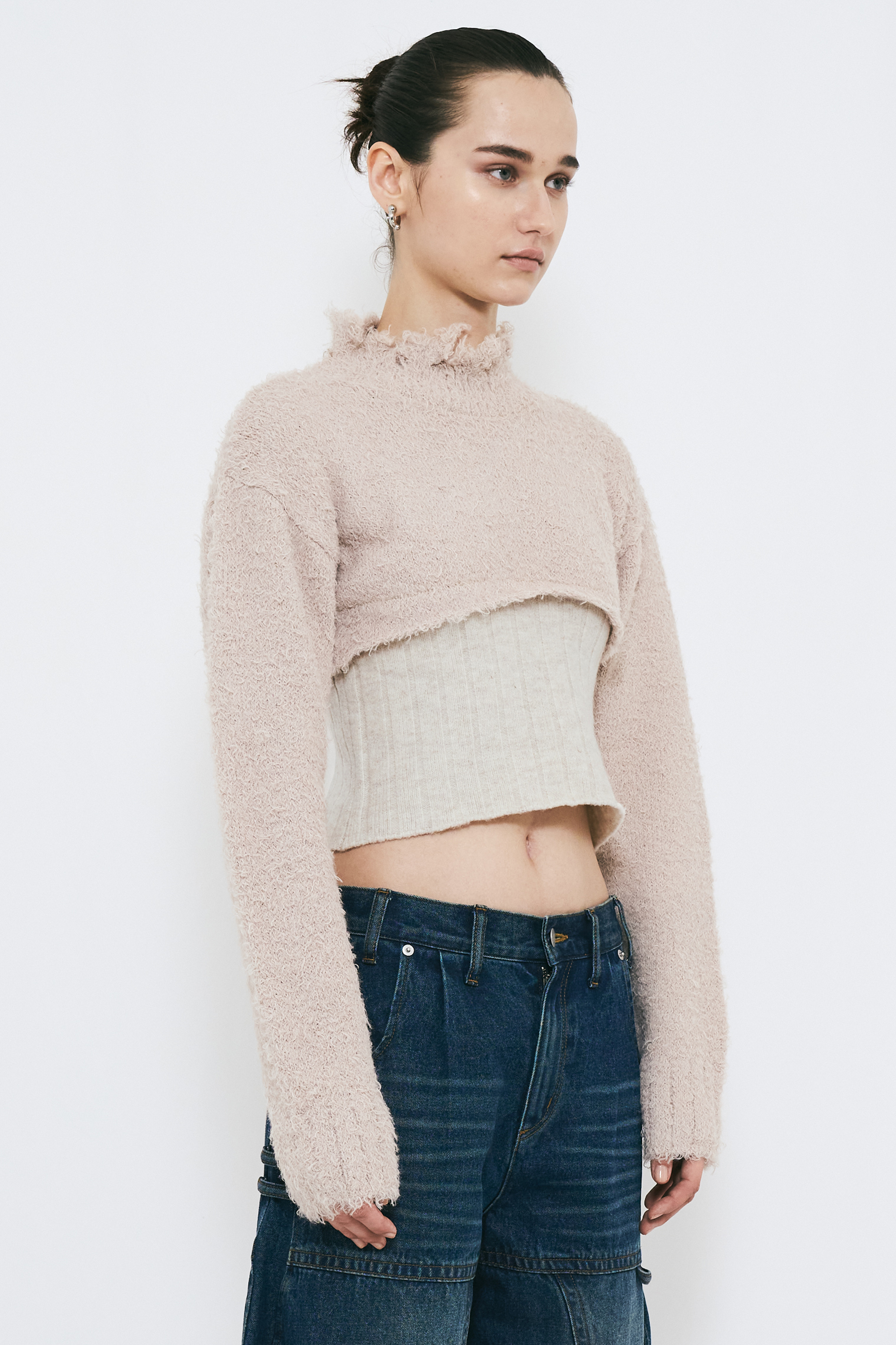 【PRE ORDER】DOCKING CUT OFF KNIT / BEIGE