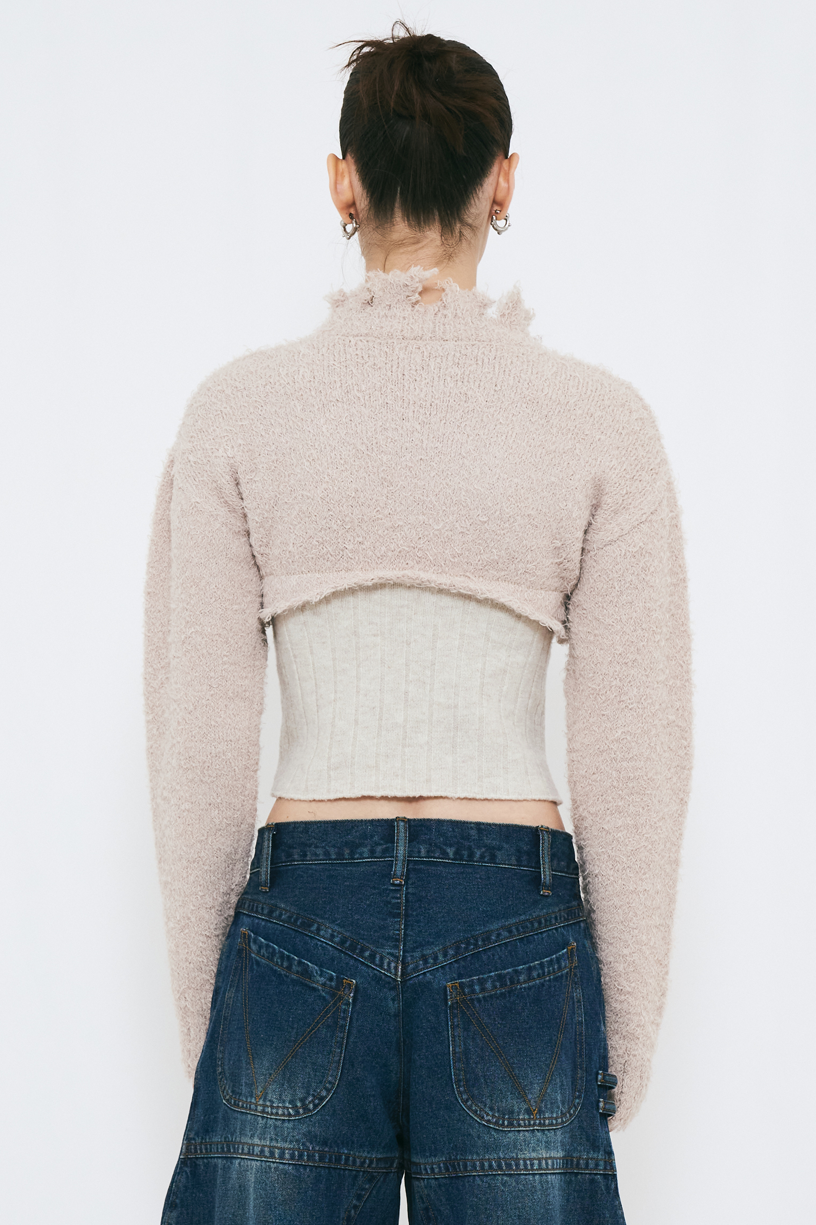 【PRE ORDER】DOCKING CUT OFF KNIT / BEIGE