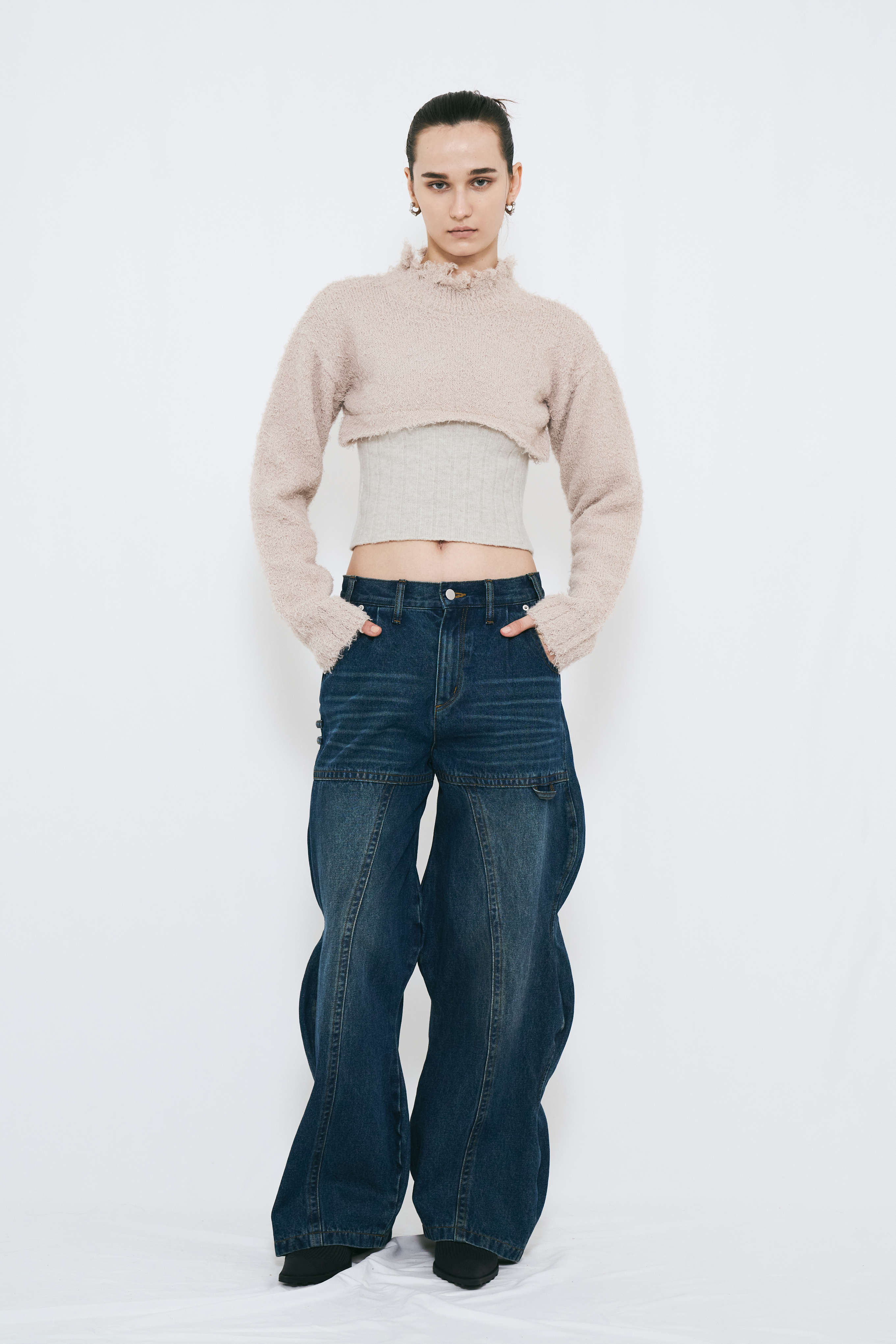 【PRE ORDER】DOCKING CUT OFF KNIT / BEIGE