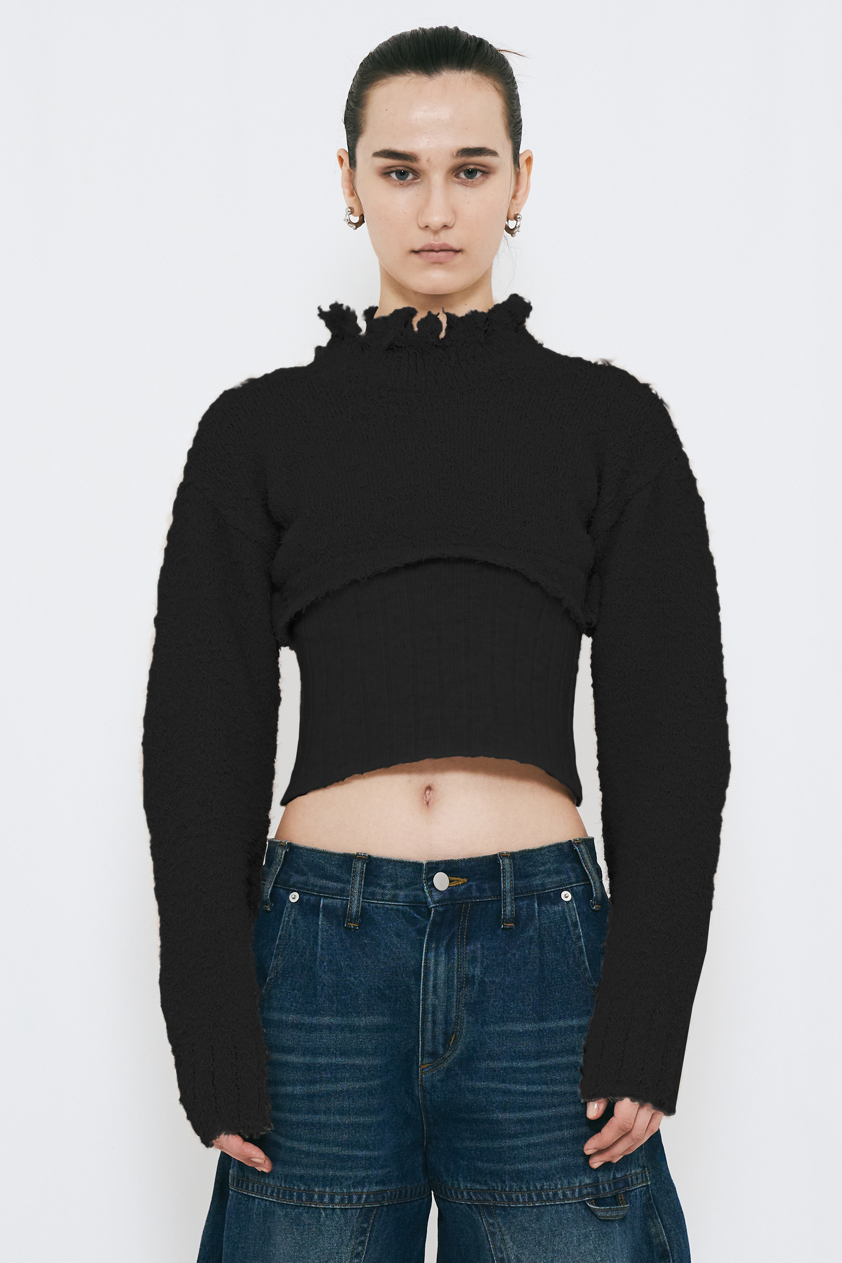 【PRE ORDER】DOCKING CUT OFF KNIT / BLACK