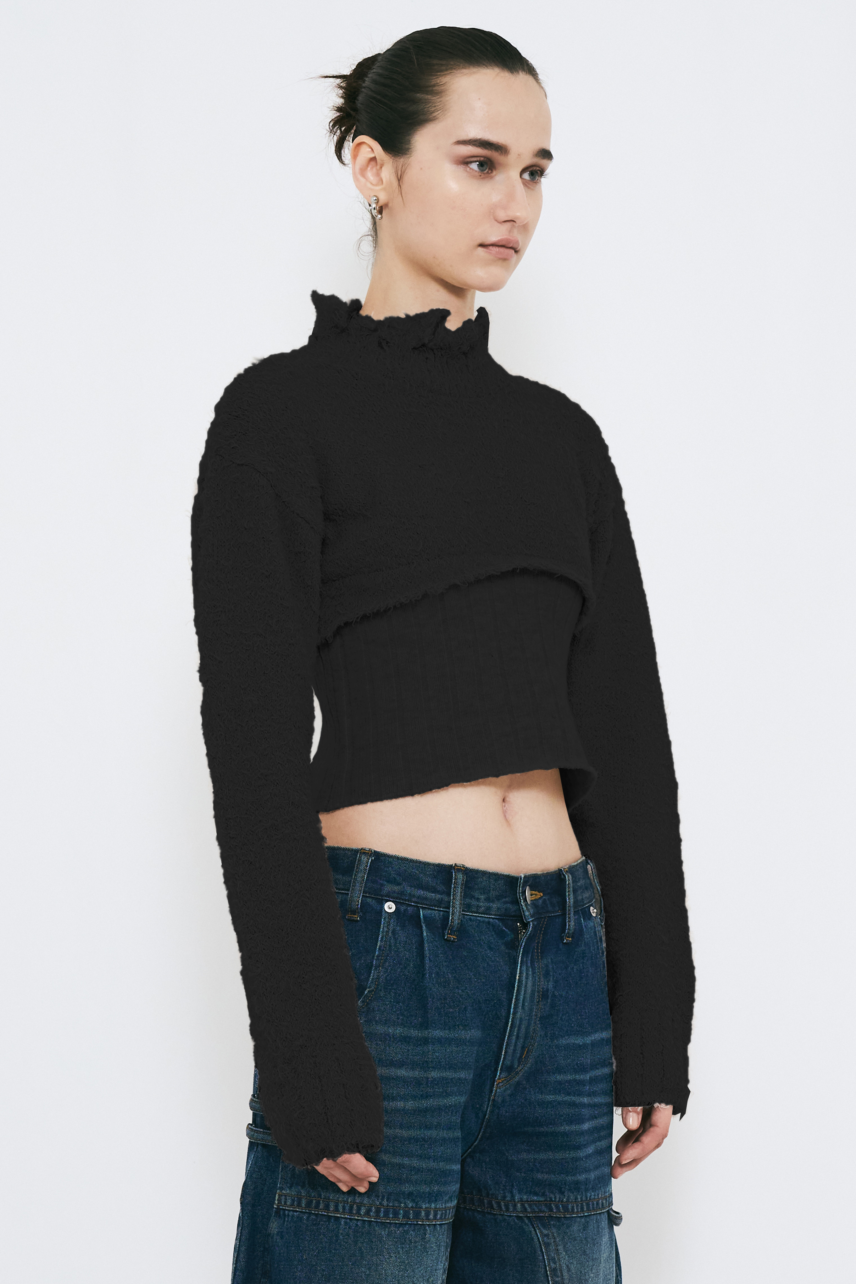 【PRE ORDER】DOCKING CUT OFF KNIT / BLACK