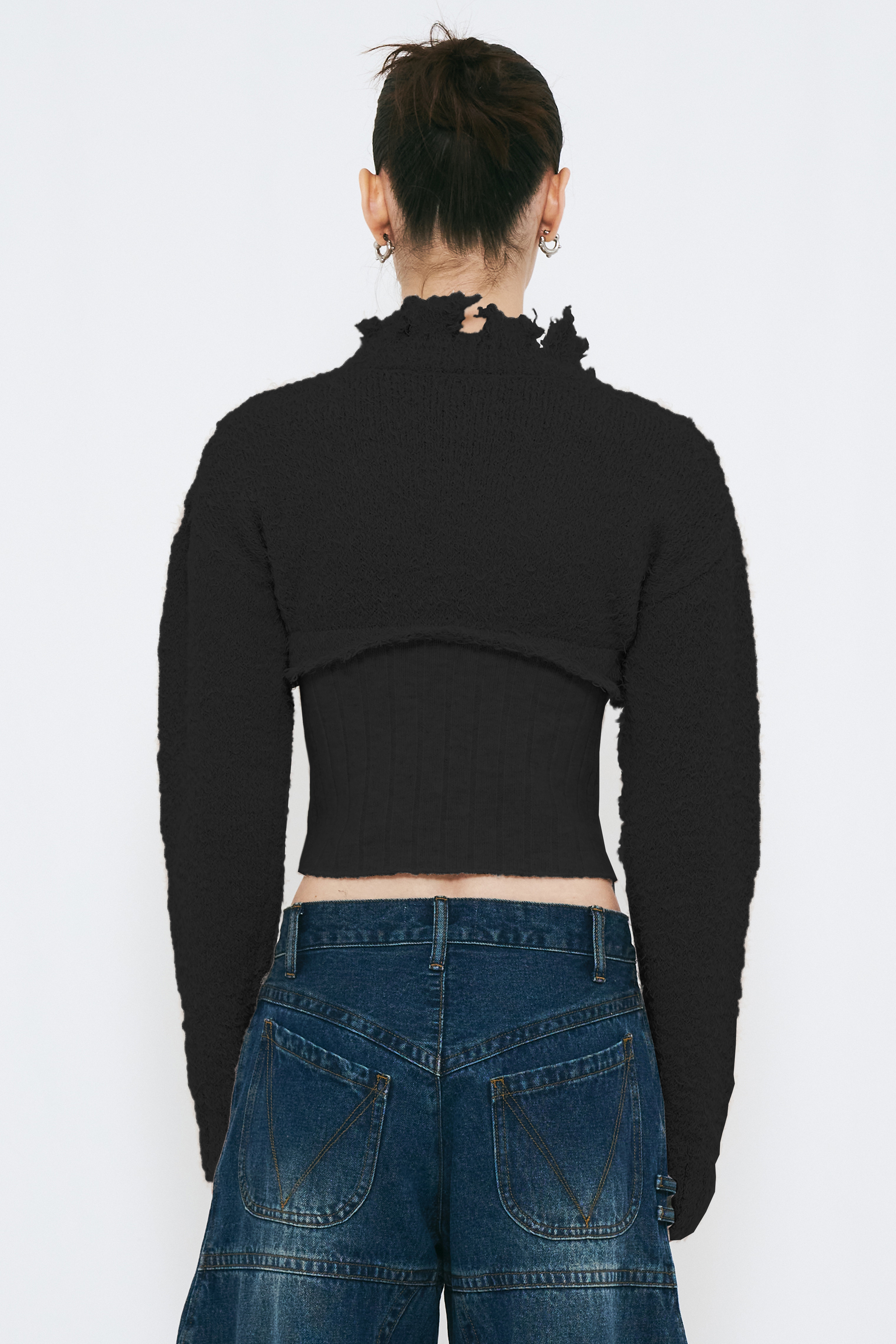 【PRE ORDER】DOCKING CUT OFF KNIT / BLACK