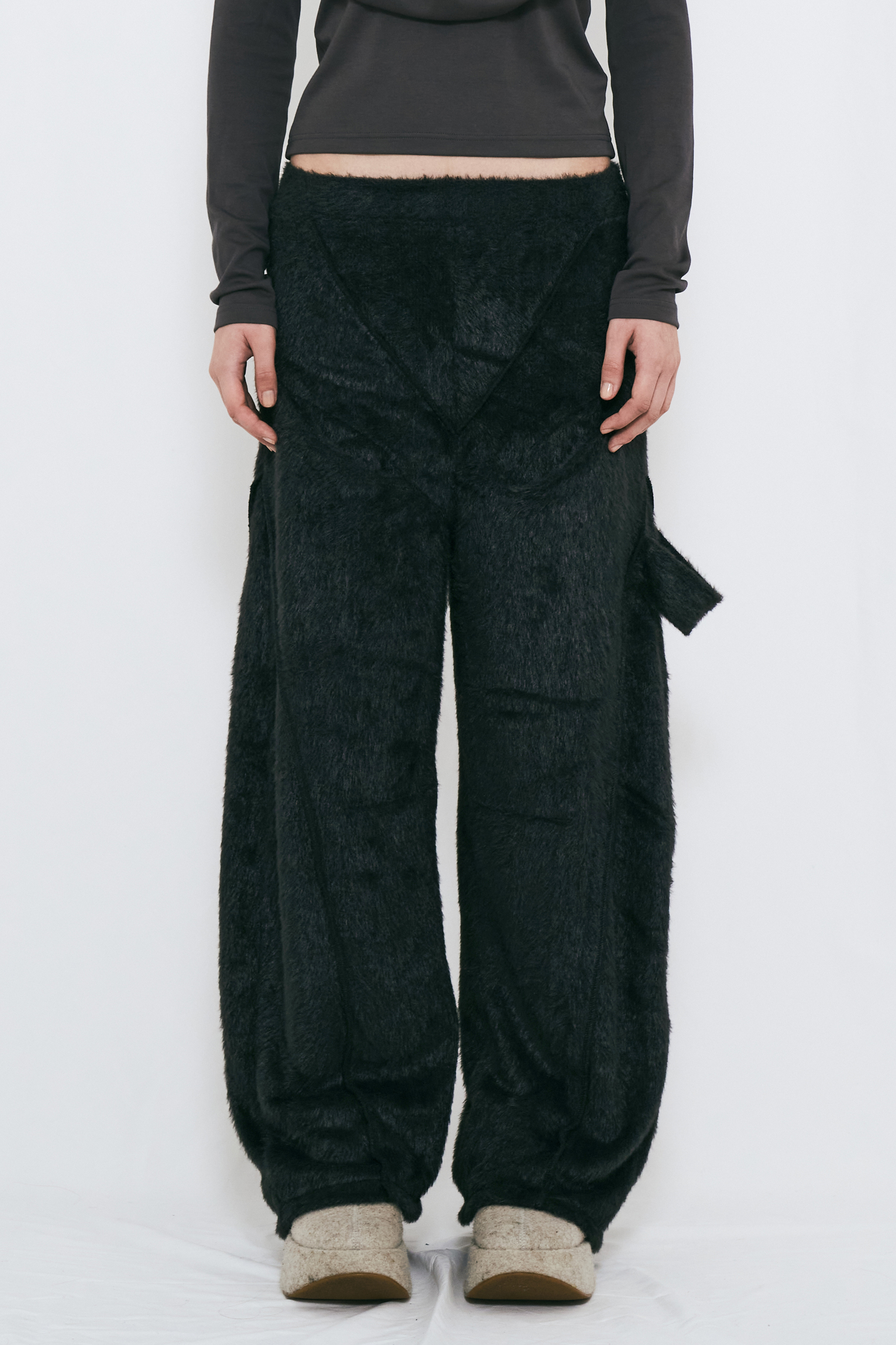 SHAGGY SWEAT PANTS / BLACK
