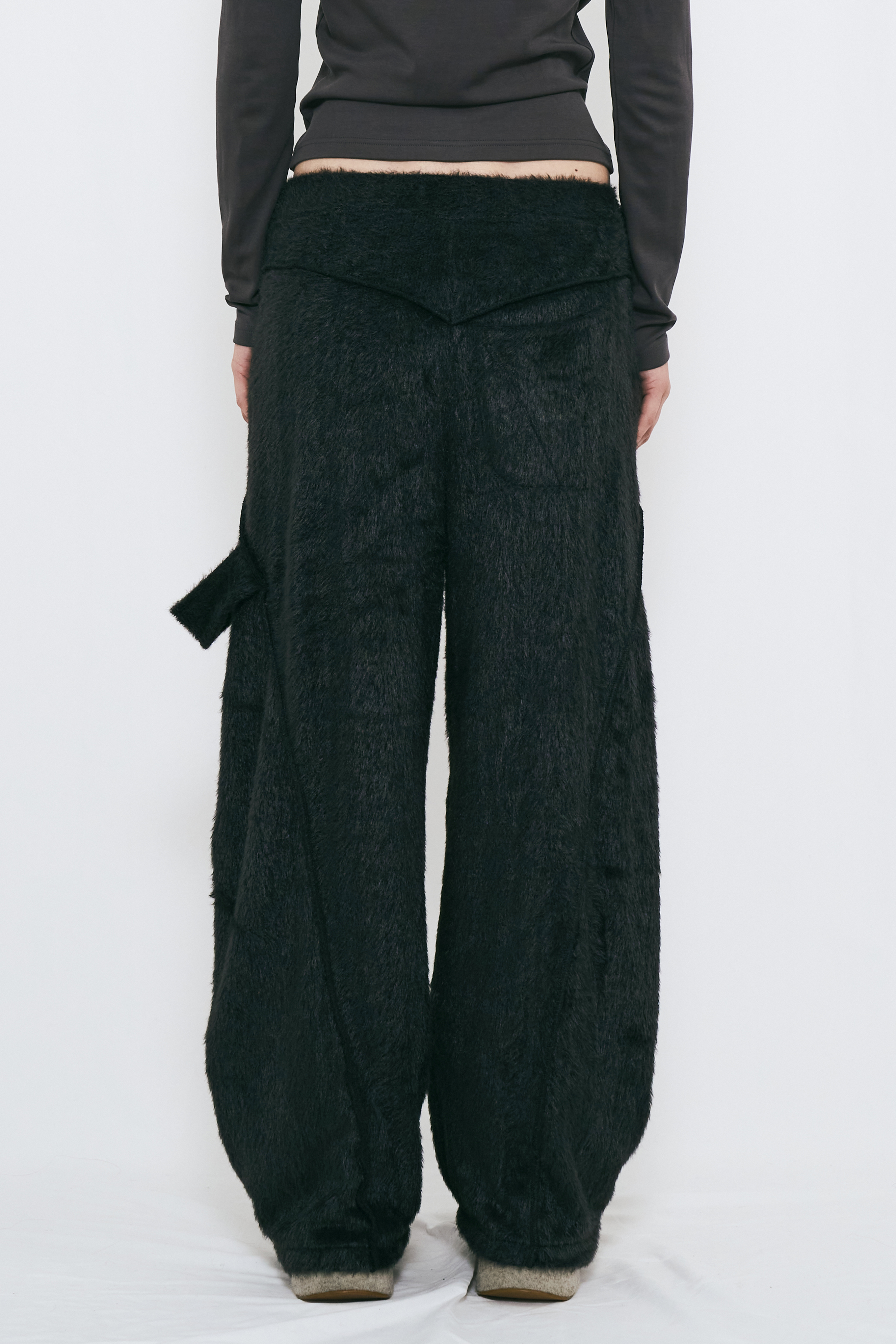 SHAGGY SWEAT PANTS / BLACK