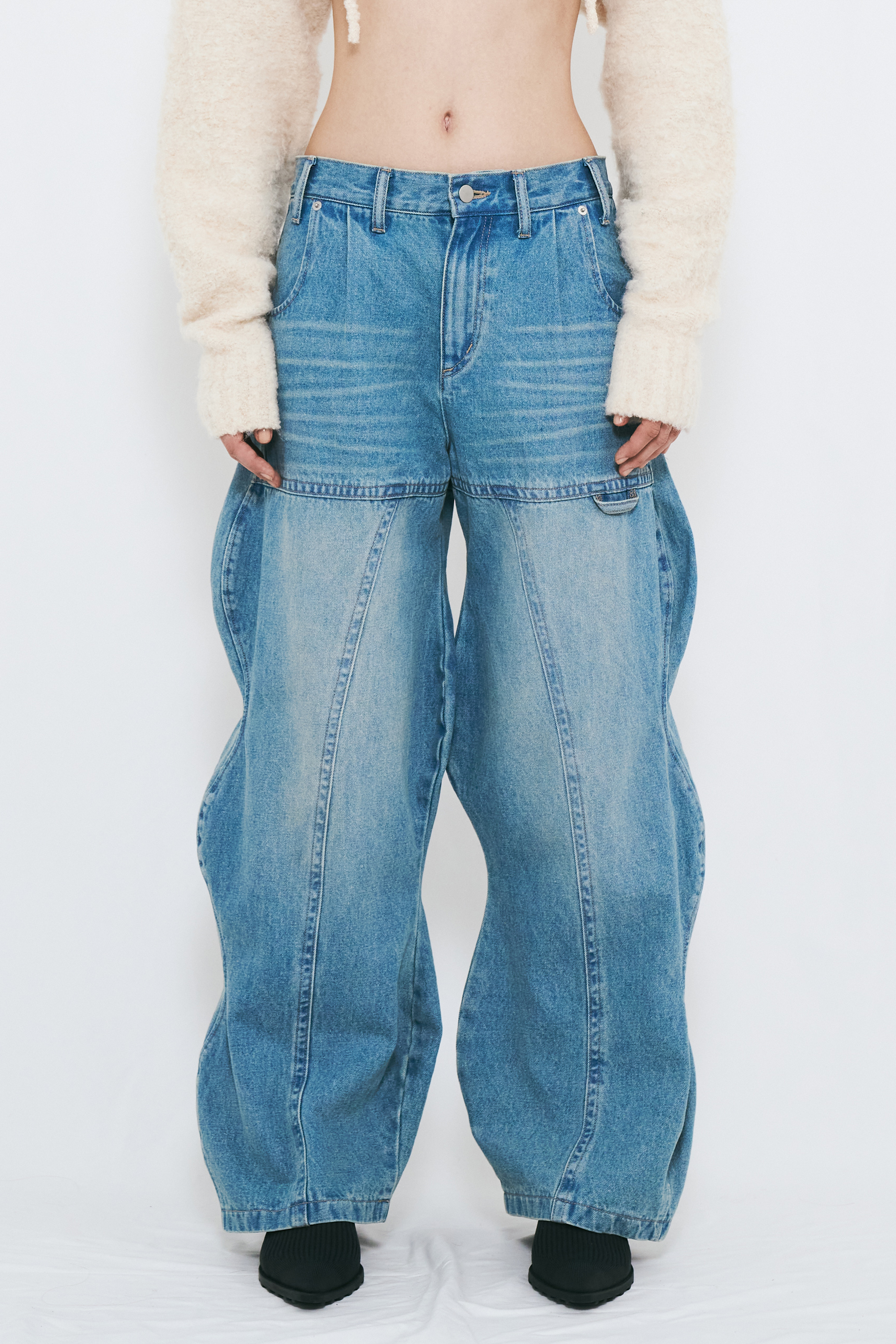 WAVE DENIM PANTS / BLUE